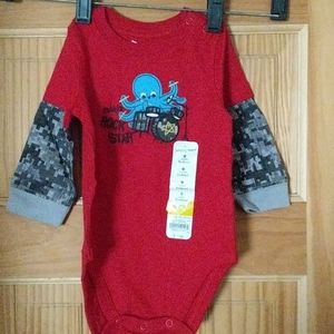 9M jumping beans Daddy's Little Rock Star bodysuit